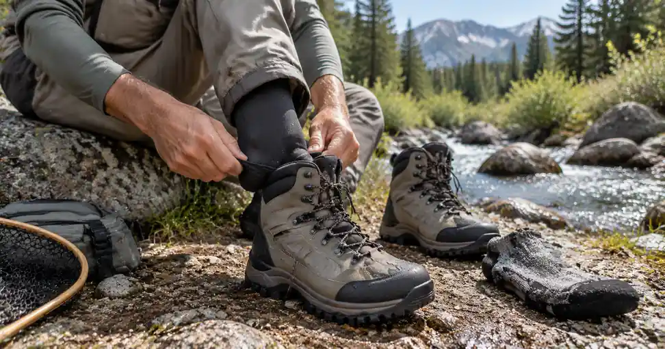 fly fishing wading boots
