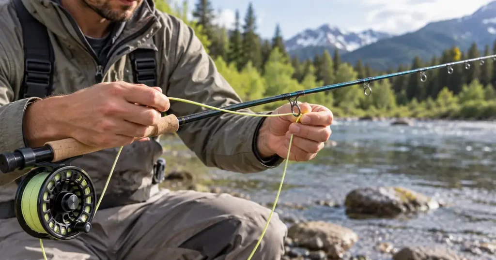 fly fishing rod setup