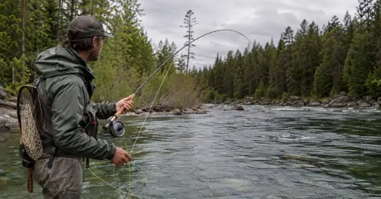 fly fishing reeling